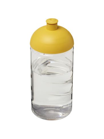 Bidon H2O Bop® o pojemności 500 ml z wypukłym wieczkiem, przezroczysty / żółty
