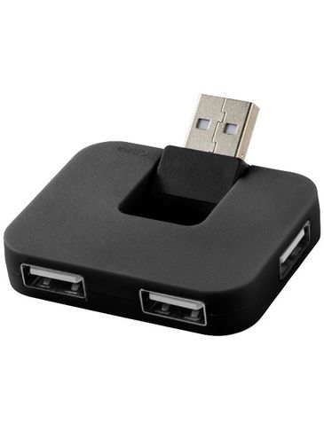 Rozdzielacz USB Gaia 4-portowy, czarny