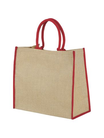 Duża torba jutowa, piasek pustyni / czerwony