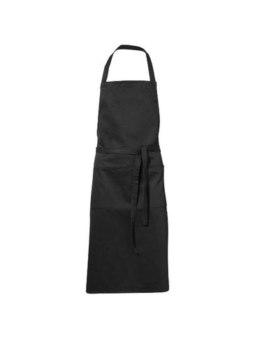 Fartuch Viera z 2 kieszeniami, czarny