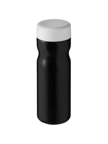 H2O Active® Base 650 ml screw cap water bottle, czarny / biały
