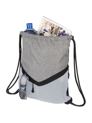 Sportowy plecak Voyager z troczkami, biały / szary