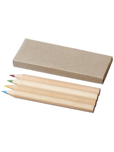 4-elementowy zestaw kredek Tullik, jasnoszary