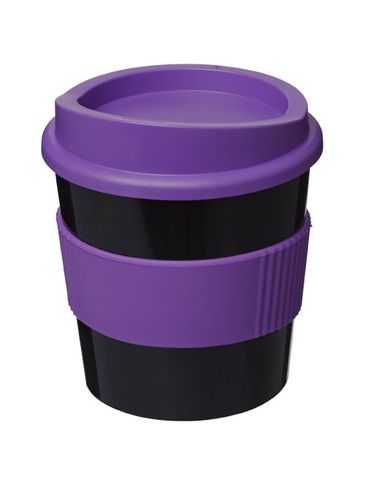 Kubek z serii Americano® Primo o pojemności 250 ml z uchwytem, czarny / fioletowy