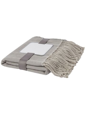 Narzuta Haven w jodełkę, szary