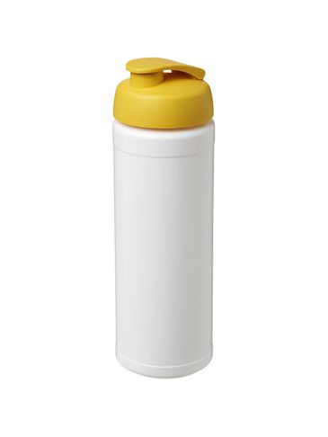 Bidon Baseline® Plus o pojemności 750 ml z wieczkiem zaciskowym, biały / żółty