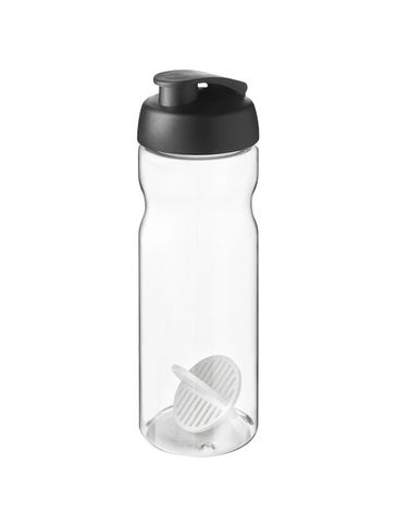 Shaker H2O Active Base o pojemności 650 ml, czarny / przezroczysty