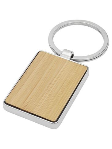 Prostokątny brelok do kluczy Neta z bambusa, piasek pustyni