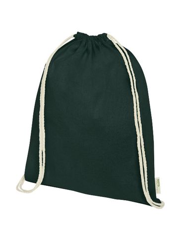 Orissa  plecak ściągany sznurkiem z bawełny organicznej z certyfikatem GOTS o gramaturze 100 g/m², ciemnozielony