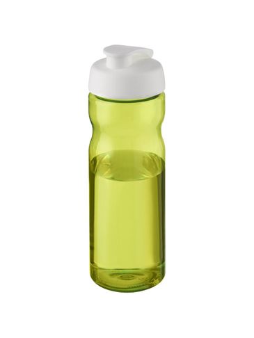 Bidon H2O Base® o pojemności 650 ml z wieczkiem zaciskowym, limonka / biały