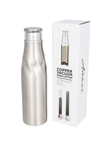 Samouszczelniająca się butelka Hugo z izolacją próżniowo miedzianą, srebrny
