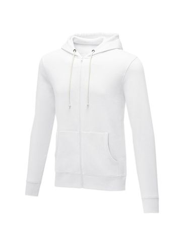 Theron męska zapinana na zamek bluza z kapturem, biały
