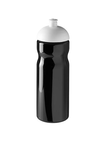 Bidon H2O Base® o pojemności 650 ml z wypukłym wieczkiem, czarny / biały