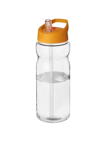 Bidon H2O Active® Base Tritan™ o pojemności 650 ml z dzióbkiem, przezroczysty bezbarwny / pomarańczowy