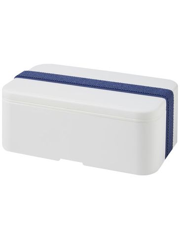 MIYO jednopoziomowe pudełko na lunch , biały / niebieski