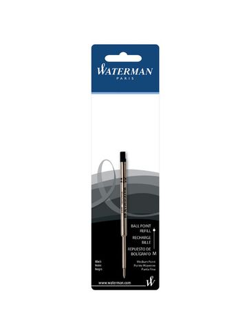 Waterman ballpoint pen refill (black ink), srebrny / czarny