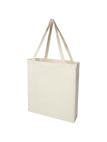 Madras torba na zakupy z bawełny z recyklingu z certyfikatem GRS 140 g/m² z dnem, piasek pustyni