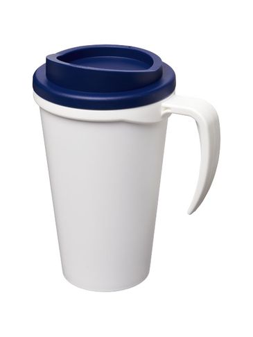 Kubek termiczny z serii Americano® Grande o pojemności 350 ml, biały / niebieski