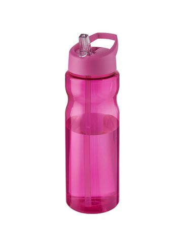Bidon H2O Base® o pojemności 650 ml z wieczkiem z słomką, magenta / magenta