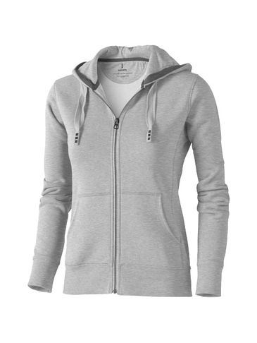 Damska rozpinana bluza z kapturem Arora, szary melanż