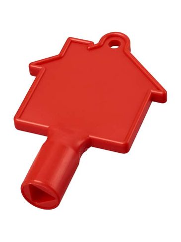 Klucz do skrzynek w kształcie domku Maximilian, czerwony