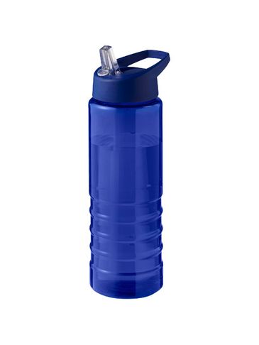 H2O Active® Eco Treble bidon z pokrywką z tutką o pojemności 750 ml , niebieski / niebieski
