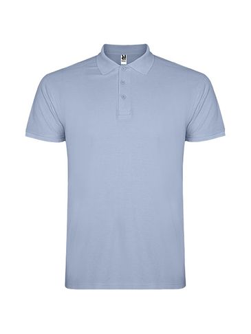 Star koszulka męska polo z krótkim rękawem, zen blue