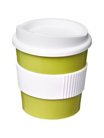 Kubek z serii Americano® Primo o pojemności 250 ml z uchwytem, limonka / biały