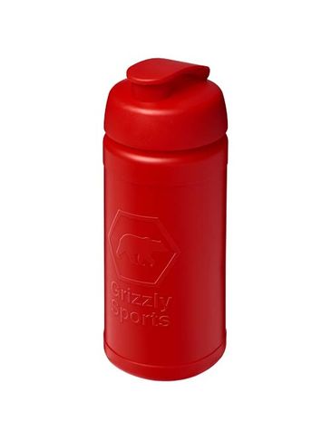 Baseline bidon o pojemności 500 ml z wieczkiem zaciskowym, czerwony / czerwony