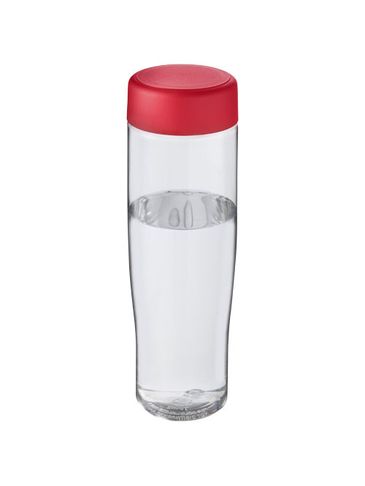 H2O Active® Tempo 700 ml screw cap water bottle, przezroczysty / czerwony