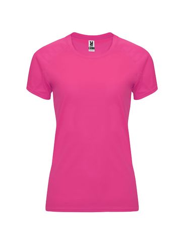 Bahrain sportowa koszulka damska z krótkim rękawem, pink fluor