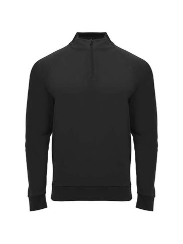 Epiro bluza unisex z długim rękawem i zamkiem błyskawicznym 1/4, czarny