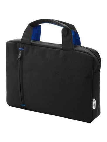 Detroit teczka z tworzywa pochodzącego z recyklingu, błękit królewski / czarny