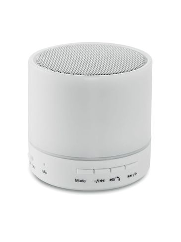 ROUND WHITE - Głośnik bezprzewodowy LED