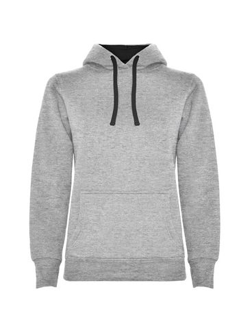 Urban damska bluza z kapturem, marl grey / czarny