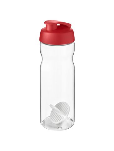 Shaker H2O Active Base o pojemności 650 ml, czerwony / przezroczysty