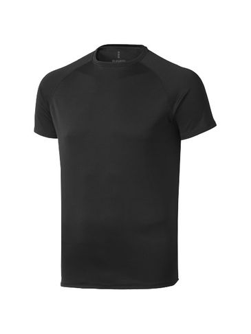 Męski T-shirt Niagara z krótkim rękawem z dzianiny Cool Fit odprowadzającej wilgoć, czarny
