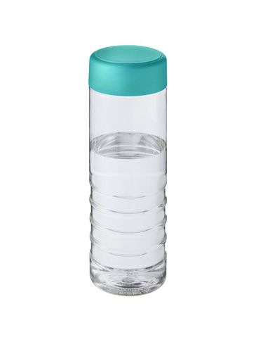 H2O Active® Treble 750 ml screw cap water bottle, przezroczysty / błękitny