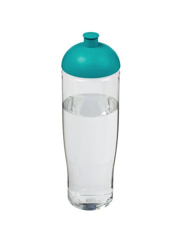 Bidon H2O Tempo® o pojemności 700 ml z wypukłym wieczkiem, przezroczysty / błękitny