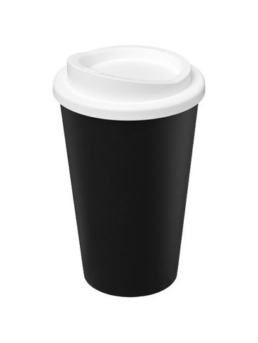 Kubek Americano Eco z recyklingu o pojemności 350 ml, czarny / biały