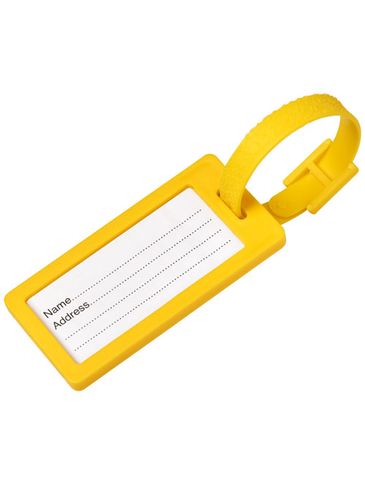 Naklejka na bagaż River z okienkiem, żółty