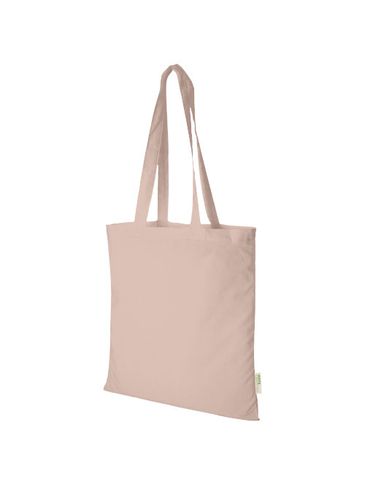 Orissa 140 g/m² organic cotton tote bag 7L, pale blush pink