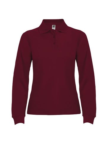 Estrella koszulka damska polo z długim rękawem, garnet