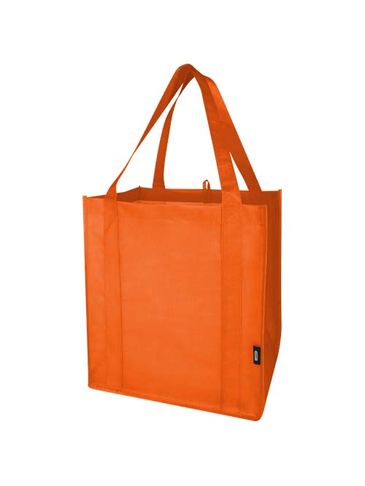 Liberty torba na zakupy z twardym dnem o pojemności 29 l wykonana z włókniny z recyklingu z certyfikatem GRS, pomarańczowy