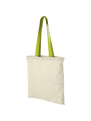 Torba bawełniana Nevada 100 g/m², natural / limonka