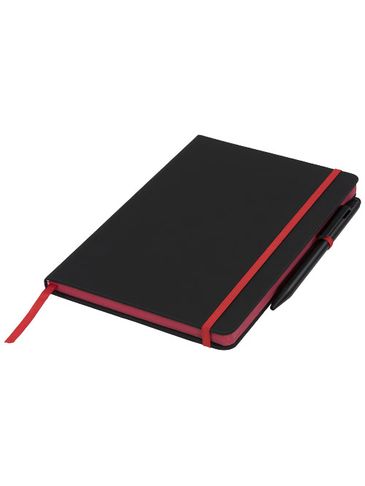 Średni notes Noir Edge, czarny / czerwony