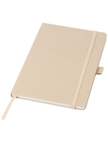 Notatnik w formacie A5 z papieru z recyklingu z okładką z plastiku z recyklingu Honua, oatmeal