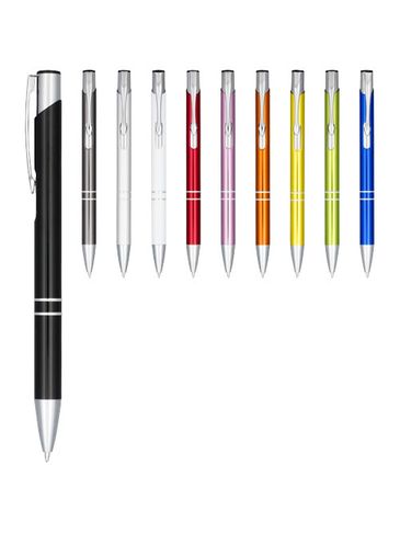 Długopis automatyczny Moneta z anodyzowanego aluminium, srebrny