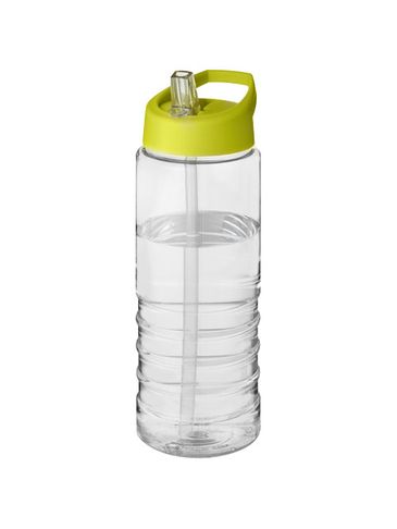 Bidon H2O Treble o pojemności 750 ml z wieczkiem z dzióbkiem, przezroczysty / limonka