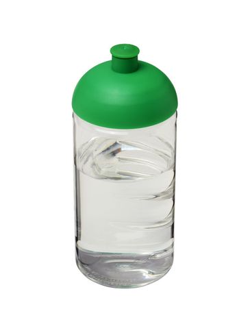 Bidon H2O Bop® o pojemności 500 ml z wypukłym wieczkiem, przezroczysty / zielony